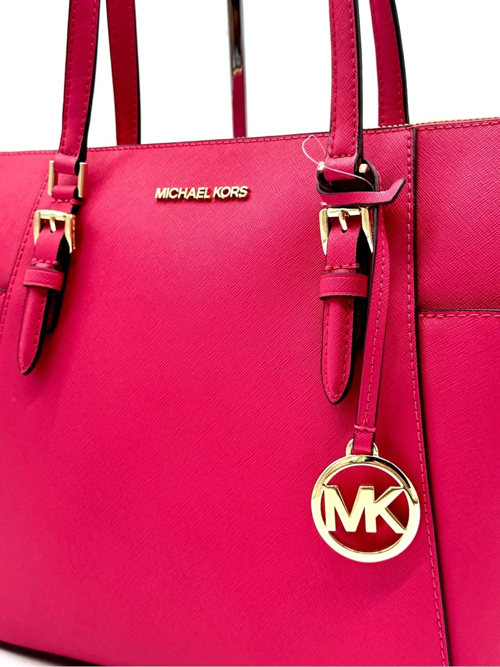 Michael Kors Large Charlotte Tote Bag Electric Pink